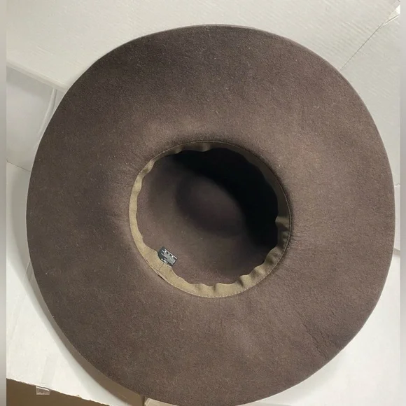 D&Y Wool Floppy Hat In Chocolate Brown - Picture 4 of 11